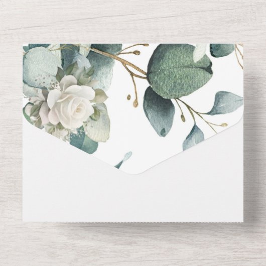 GREENERY EUCALYPTUS ALLE IN EINER REDE EINLADUNG (Rückseite)