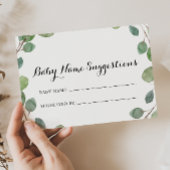 Greenery Eucalyptus Baby Name Suggestions Card