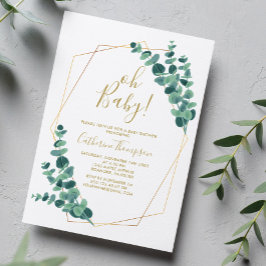 Greenery Eucalyptus Baby Shower Einladung