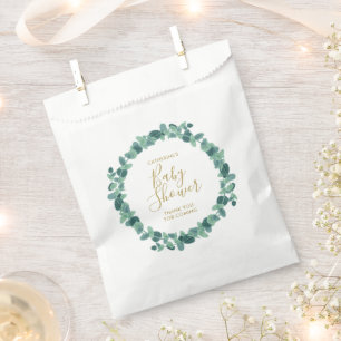 Greenery Eucalyptus Baby Shower Geschenktütchen