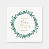 Greenery Eucalyptus Baby Shower Serviette (Vorderseite)