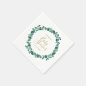 Greenery Eucalyptus Baby Shower Serviette (Ecke)