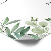 Greenery Eucalyptus Blätter Baby Duschzeichen Poster (Ecke)