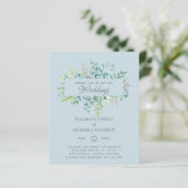 Greenery Eucalyptus Blätter Blue Sky Wedding (Stehend Vorderseite)