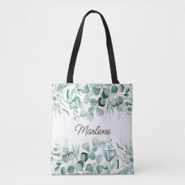 Greenery Eucalyptus Blätter Bridesmaid Tote Bag Tasche