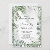 Greenery Eucalyptus Blätter Bridesmaids Luncheon Einladung (Vorderseite)
