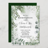 Greenery Eucalyptus Blätter Bridesmaids Luncheon Einladung (Vorne/Hinten)