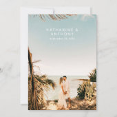 Greenery Eucalyptus Blätter Einladung Hochzeit (Rückseite)