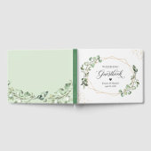 Greenery Eucalyptus Blätter Gold Geometric Wedding Gästebuch (Voll)