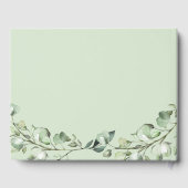 Greenery Eucalyptus Blätter Gold Geometric Wedding Gästebuch (Rückseite)