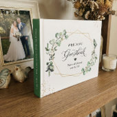 Greenery Eucalyptus Blätter Gold Geometric Wedding Gästebuch