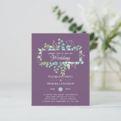 Greenery Eucalyptus Blätter Mauve Lilac Wedding (Stehend Vorderseite)