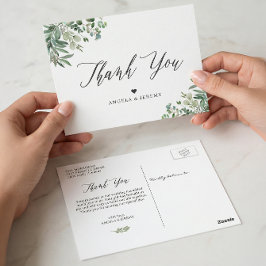 Greenery Eucalyptus Blätter Vielen Dank Postkarte