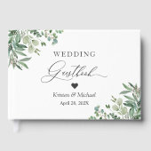 Greenery Eucalyptus Blätter Wedding Gästebuch (Vorderseite)