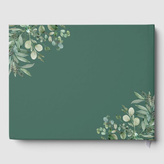 Greenery Eucalyptus Blätter Wedding Gästebuch (Rückseite)