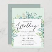 Greenery Eucalyptus Blätter Wedding Invites Budget (Vorne/Hinten)
