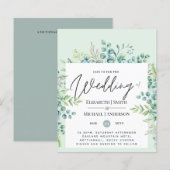 Greenery Eucalyptus Blätter Wedding Invites Budget (Vorne/Hinten)