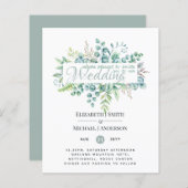 Greenery Eucalyptus Blätter Wedding Invites Budget (Vorne/Hinten)