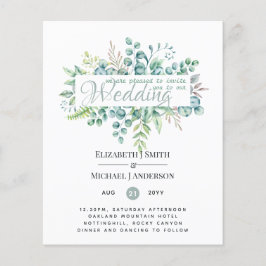Greenery Eucalyptus Blätter Wedding Invites Budget