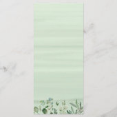 Greenery Eucalyptus Blätter Wedding Menükarte (Rückseite)