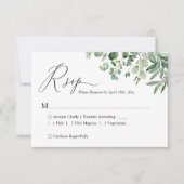 Greenery Eucalyptus Blätter Wedding RSVP Card Karte (Vorderseite)