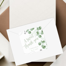 Greenery Eucalyptus Blätter Wedding Vielen Dank