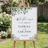 Greenery Eucalyptus Blätter Wedding Welcome Sign Poster