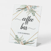 Greenery Eucalyptus Boho Calligraphy Coffee Bar Sockelschild (Vorderseite)