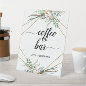 Greenery Eucalyptus Boho Calligraphy Coffee Bar Sockelschild (In SItu)