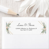 Greenery Eucalyptus Boho Glitter Return Address (Insitu)