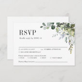 Greenery Eucalyptus Botanisches Elegantes Hochzeit RSVP Karte (Vorne/Hinten)