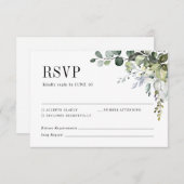Greenery Eucalyptus Botanisches Elegantes Hochzeit RSVP Karte (Vorne/Hinten)