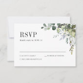 Greenery Eucalyptus Botanisches Elegantes Hochzeit RSVP Karte (Vorderseite)
