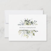 Greenery Eucalyptus Botanisches Elegantes Hochzeit RSVP Karte (Rückseite)