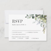 Greenery Eucalyptus Botanisches Elegantes Hochzeit RSVP Karte (Vorderseite)