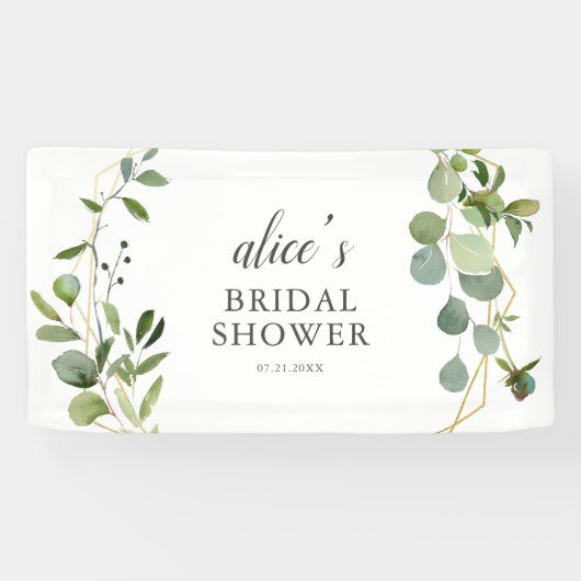 Greenery Eucalyptus Brautparty Banner (Horizontal)