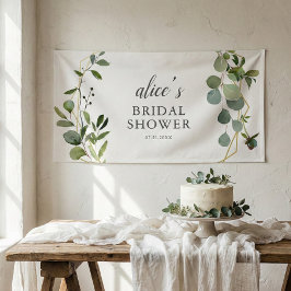 Greenery Eucalyptus Brautparty Banner