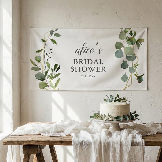 Greenery Eucalyptus Brautparty Banner