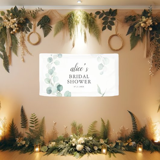 Greenery Eucalyptus Brautparty Banner