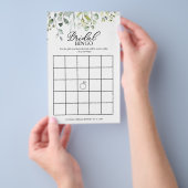 Greenery Eucalyptus Brautparty Bingo Flyer (Handgriff)