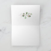 Greenery Eucalyptus Brautparty Danke Karte (Innenseite)