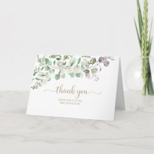 Greenery Eucalyptus Brautparty Danke Karte