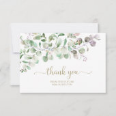 Greenery Eucalyptus Brautparty Danke Karte (Vorderseite)