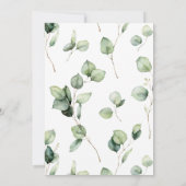 Greenery Eucalyptus Brautparty Einladung (Rückseite)