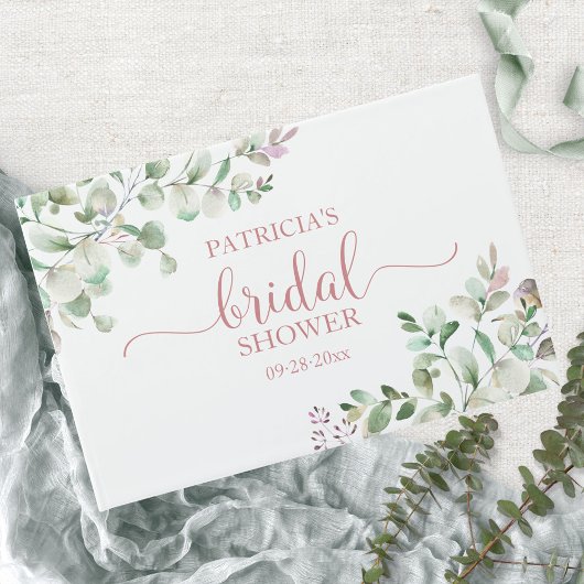 Greenery Eucalyptus Brautparty Gästebuch