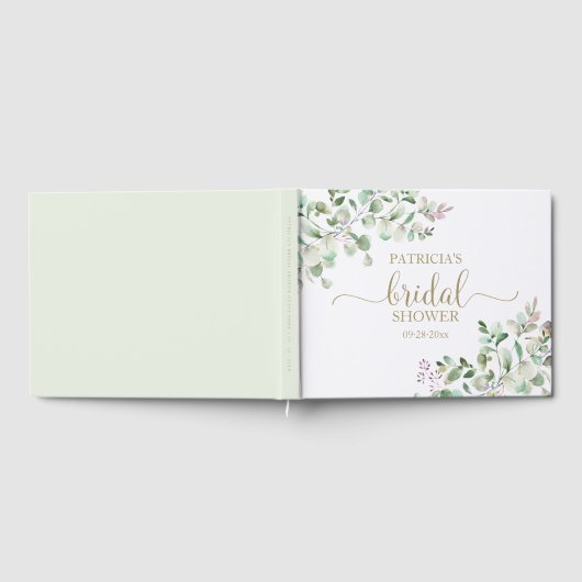 Greenery Eucalyptus Brautparty Gästebuch (Voll)