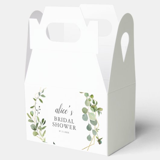 Greenery Eucalyptus Brautparty Geschenkschachtel (Geöffnet)