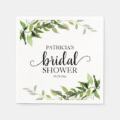 Greenery Eucalyptus Brautparty Serviette (Vorderseite)
