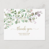 Greenery Eucalyptus Brautparty Vielen Dank, Herr P Postkarte (Vorderseite)