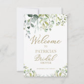 Greenery Eucalyptus Brautparty Willkommen Einladung (Vorderseite)